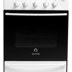 Cocina Escorial Master Classic a gas 4 hornallas blanca puerta con visor GN