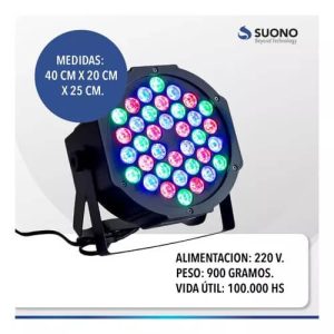Luz Proton Par 36 Led Profesional Rgb Audioritmico Display